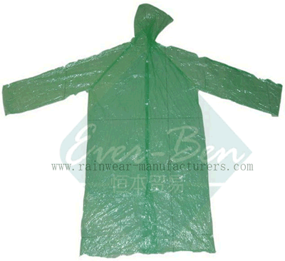 PE clear poncho raincoat bulk wholesale